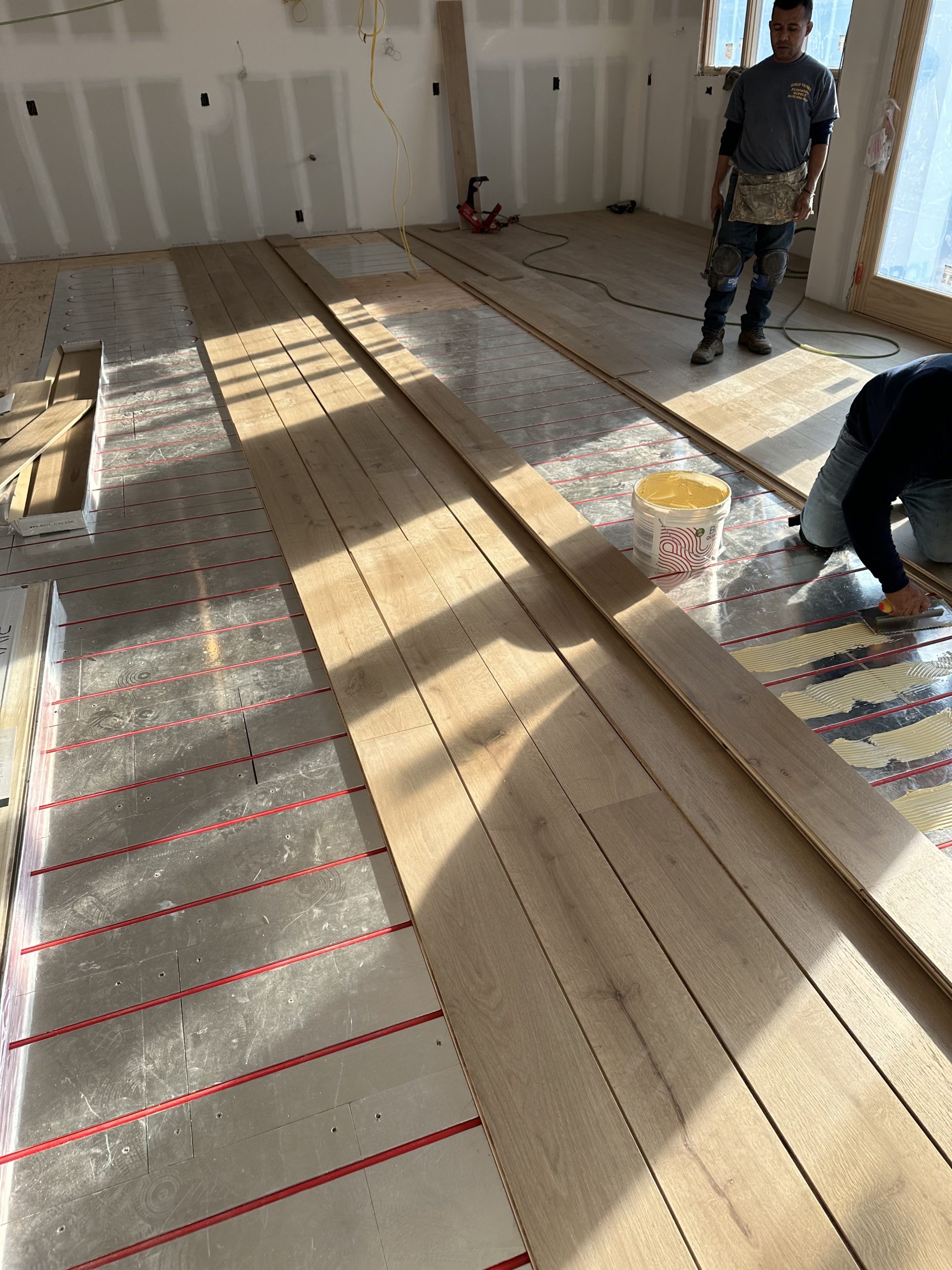 Hardwood flooring project portrait image