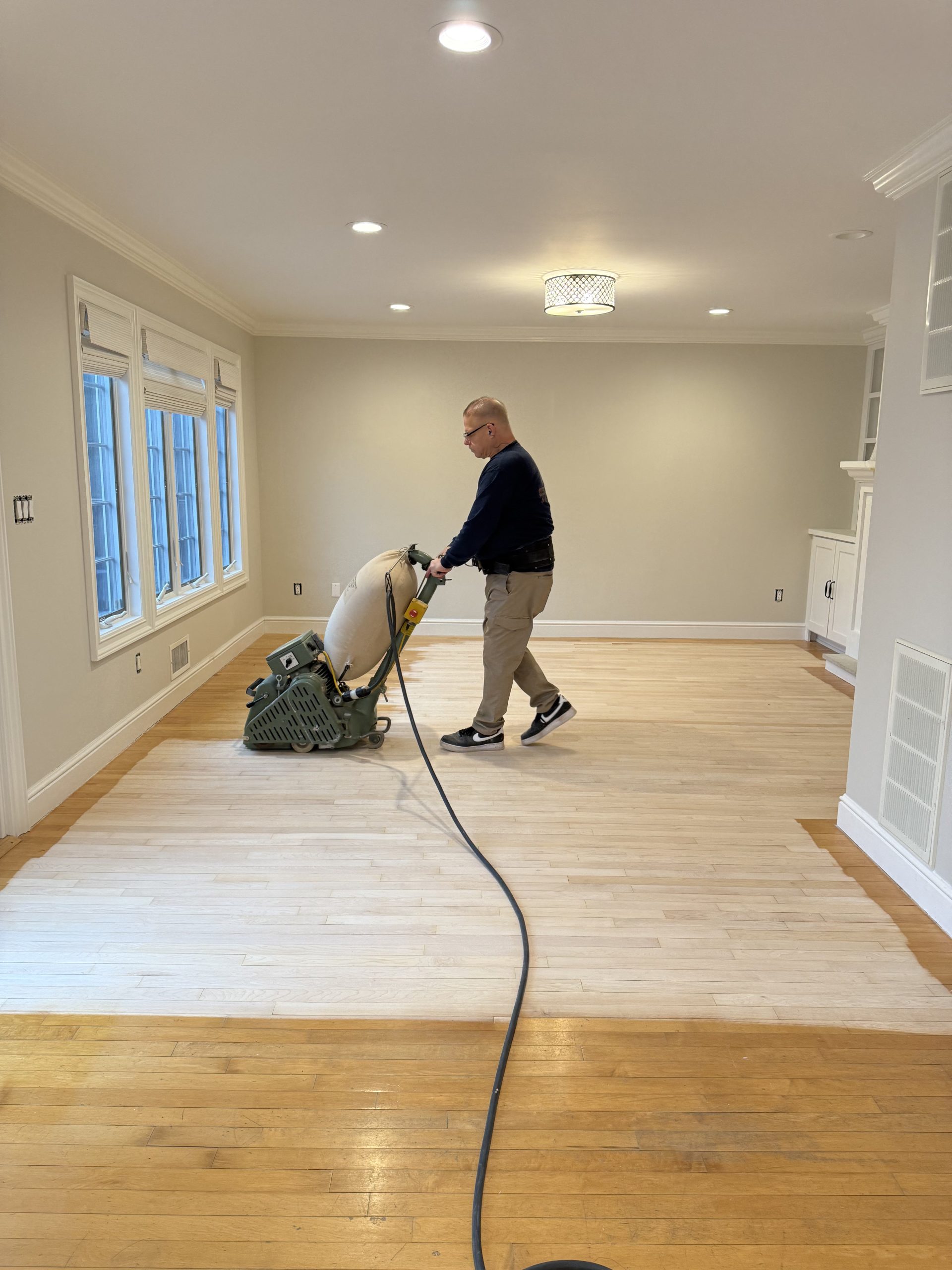 Hardwood floor sanding and refinishing