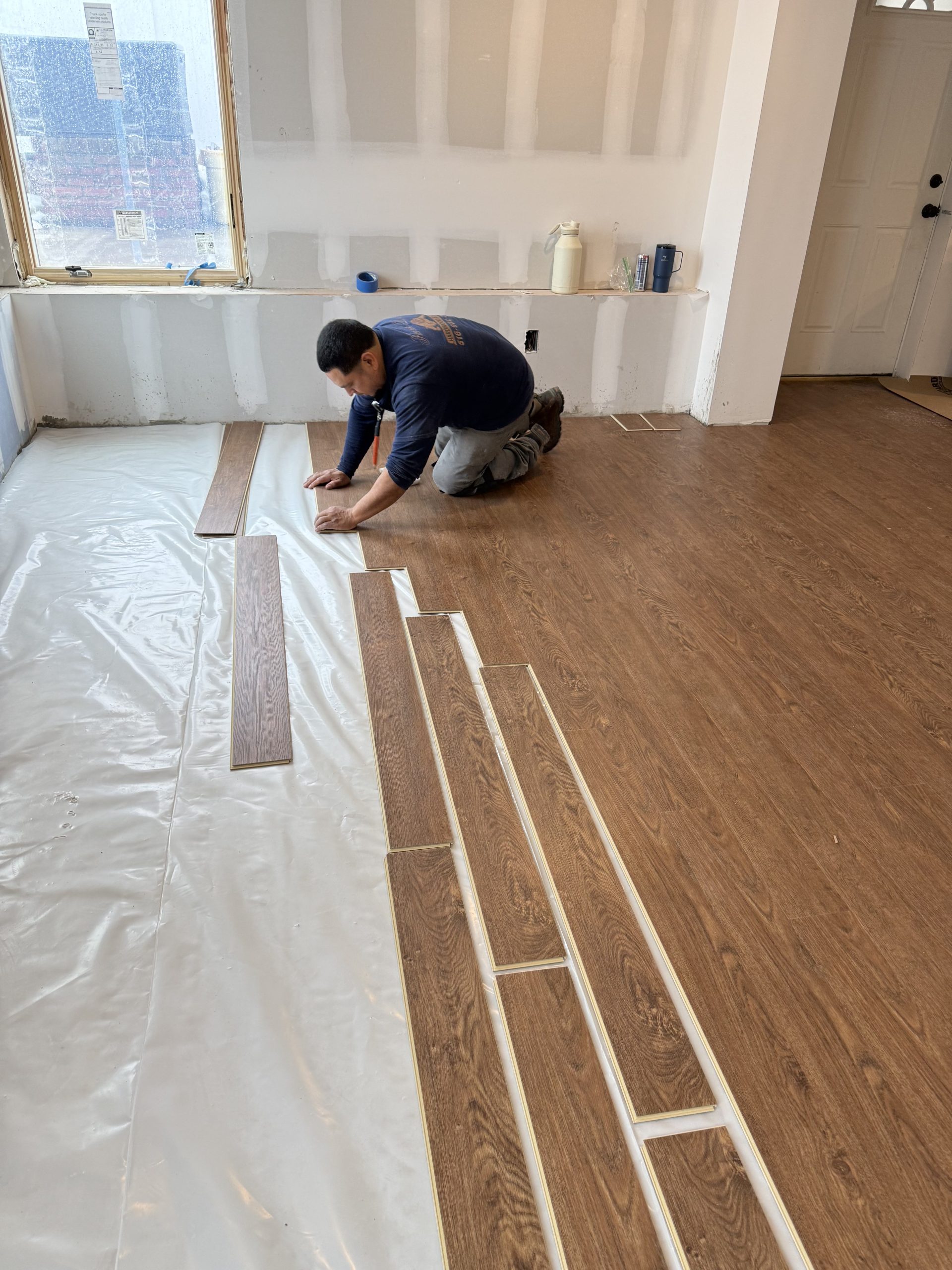 New hardwood floor installation